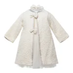 Rochita Bebe fetita 0-2 ani Albă cu Cardigan