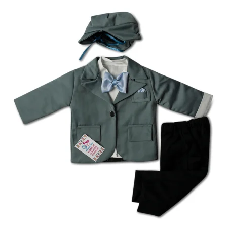 Costum pentru Băieți Produs în România de Culoare Gri Închis Pentru Ocazii Speciale