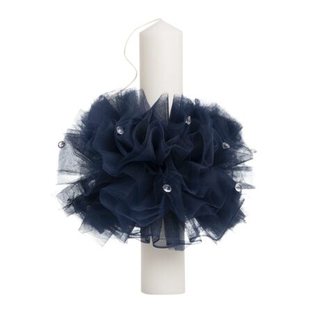 Lumanare Botez Tulle Albastru