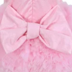 Rochiță Roz cu Tulle și Fundă pentru Bebe Fetiță 9-12 luni