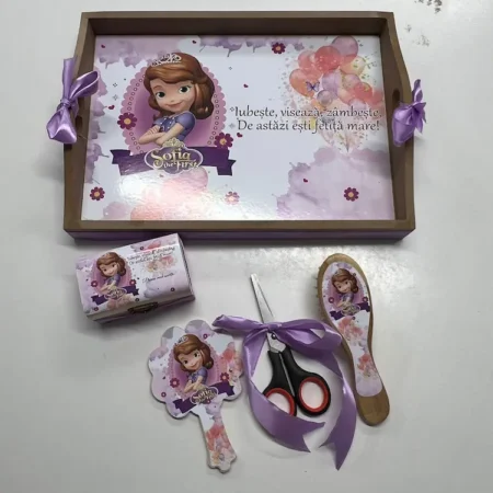 Tavă și Accesorii Personalizabile la Comandă pentru Turtă Fetiță