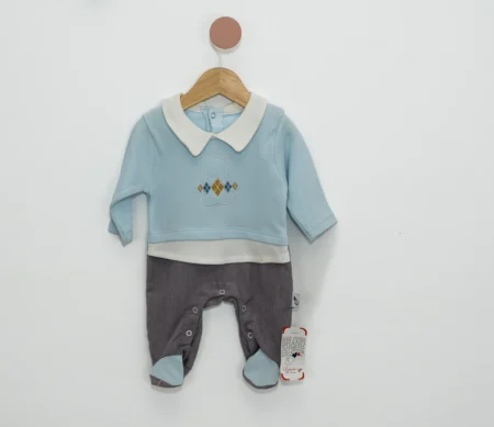 Body pentru Bebe baiat tip salopeta în 2 culori
