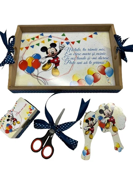 Tava si Accesorii pentru Mot Baiat cu Personaj Șoricel din Desene Animate