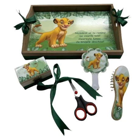 Tava si Accesorii pentru Mot Baiat cu Pui de Leu, Personaj din Desene Animate