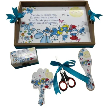 Tava si Accesorii Personalizabile, la Comandă, pentru Turtă/Moț Fetiță sau Băiat la 1 an cu Personaje Desene Animate